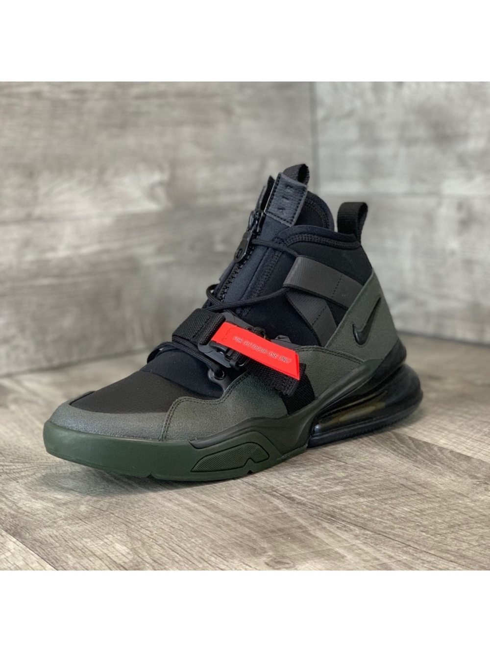 Nike Air Force 270 Utility Sequoia Black Olive Green Sneakers as 10.5